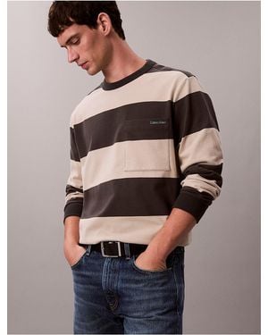 Calvin Klein Calvin Klein Stripe Relaxed Long Sleeve T-Shirt - Multicolor