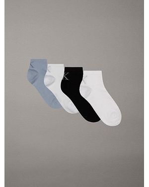 Calvin Klein Pack de 4 pares de calcetines tobilleros - Gris
