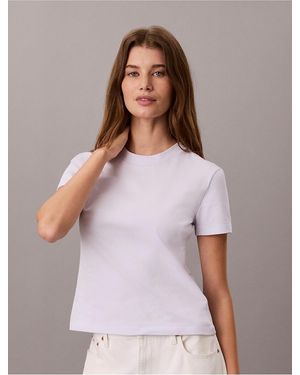 Calvin Klein Calvin Klein Allover Monogram Slim T-Shirt - Purple