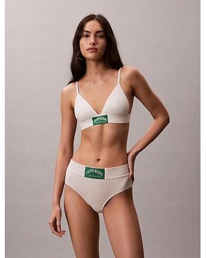 Calvin Klein Corpiño ligeramente forrado - Heritage Classic Cotton Stretch - Blanco