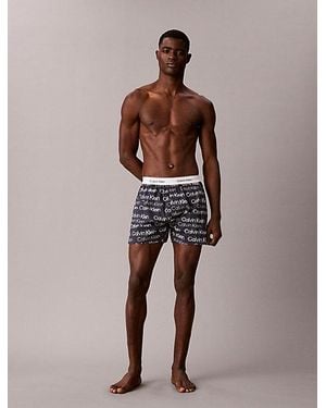 Calvin Klein Boxers Cotton Poplin - Brown