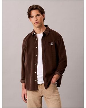 Calvin Klein Jeans Cotton Corduroy Shirt - Brown