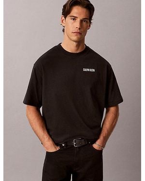 Calvin Klein Jeans Relaxed Calvins Or Nothing Graphic T-Shirt - Black