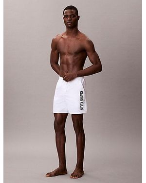 Calvin Klein Medium Drawstring Swim Shorts Intense Power - Brown