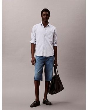Calvin Klein Jeans Relaxed Long Denim Shorts - Green