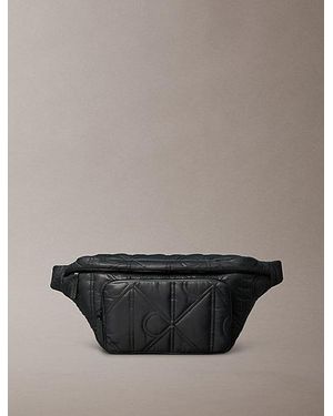 Calvin Klein Gesteppte Umhängetasche Mit Monogramm-Logo - Grau