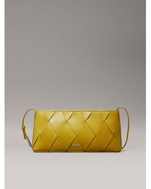 Calvin Klein Borsa Da Spalla Intessuta - Giallo