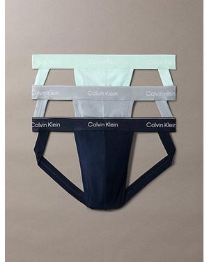 Calvin Klein 3 Pack Jock Straps - Blue