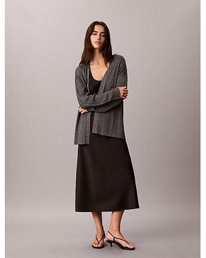 Calvin Klein Shine Blend Cardigan - Grey