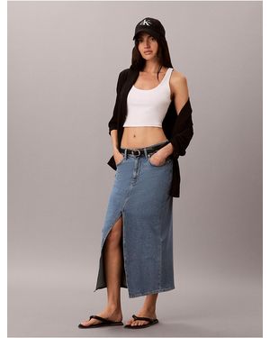 Calvin Klein Calvin Klein Denim Maxi Skirt - Blue