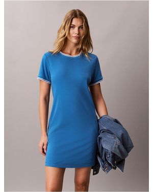 Calvin Klein Calvin Klein Tipping Stripe T-Shirt Dress - Blue