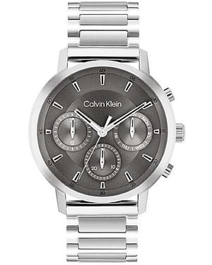 Calvin Klein Multifunctioneel Roestvrijstalen Horloge - Grijs
