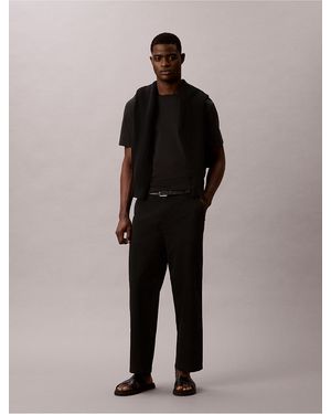 Calvin Klein Calvin Klein 90S Relaxed Cropped Chinos - Black