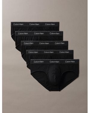 Calvin Klein 5 Pack Hip Briefs - Black
