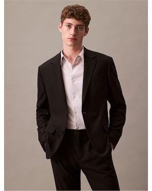 Calvin Klein Refined Stretch Blazer - Black