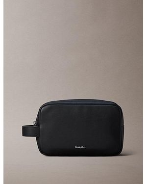 Calvin Klein Signature Logo Wash Bag - Grey