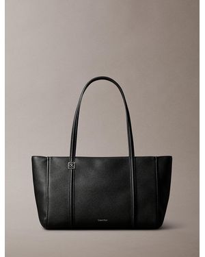 Calvin Klein Pebble Grain Tote Bag - Grey