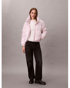 Calvin Klein Matte Shine Puffer Jacket - Pink