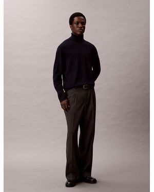 Calvin Klein Pull À Col Roulé En Laine Mérinos - Multicolore