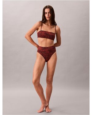 Calvin Klein Solid Swim Bikini Bottom - Orange