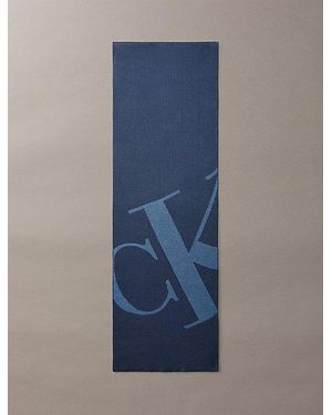 Calvin Klein Graphic Logo Scarf - Blue