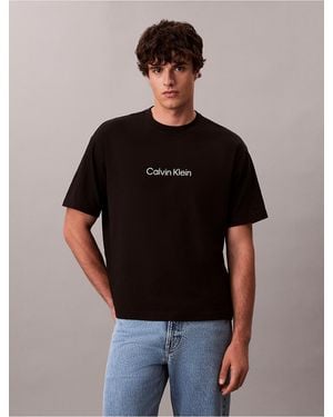 Calvin Klein Standard Logo Relaxed Tee - Black
