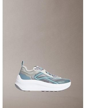 Calvin Klein Ck Volumax Chunky Ck Stripe Runner Trainers - Metallic