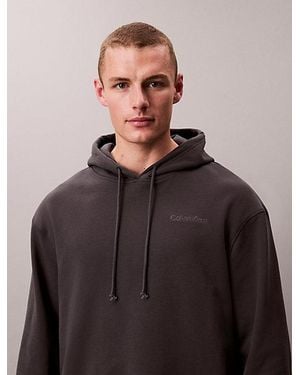 Calvin Klein Cotton Terry Blend Lounge Hoodie - Black