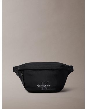Calvin Klein Sac Banane En Nylon Avec Logo Monogramme - Noir