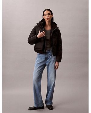 Calvin Klein Jeans Monogram Down Puffer Jacket - Black