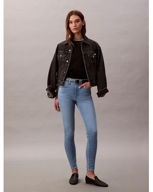 Calvin Klein Jean Skinny Mid Rise - Bleu
