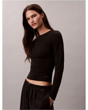 Calvin Klein Calvin Klein Nylon Stretch Slim T-Shirt - Black