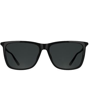 Calvin Klein Modern Acetate Modified Rectangle Sunglasses - Black