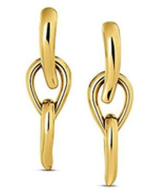 Calvin Klein Sculptured Drops Chain Link Earrings - Metallic