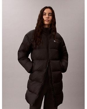 Calvin Klein Jeans Long Puffer Jacket - Black