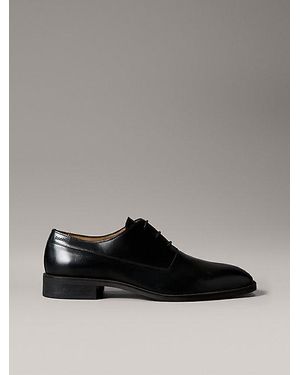 Calvin Klein Derby-Schnürschuhe Aus Leder Mit Mandelförmiger Spitze - Grau