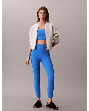 Calvin Klein Quick-Dry High-Rise 7/8 Gym Leggings - Blue