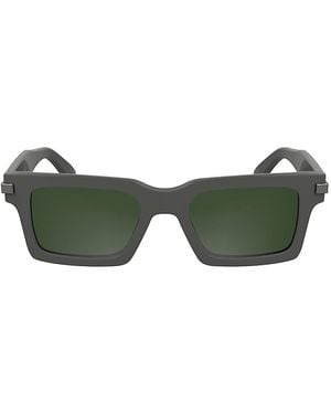 Calvin Klein Acetate Rectangle Sunglasses - Green