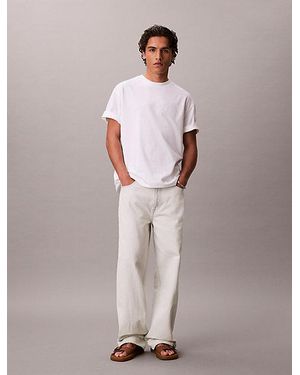Calvin Klein Relaxed Emblem Badge T-Shirt - Grey