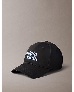 Calvin Klein 1989 Embroidered Ck Logo Cap - Black
