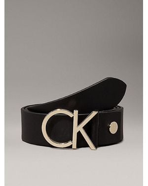 Calvin Klein Leather Logo Belt - Black
