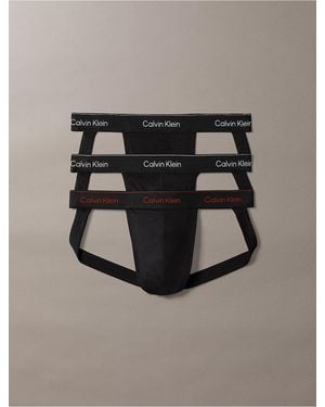 Calvin Klein 3 Pack Jock Straps - Metallic