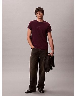 Calvin Klein Camiseta con monograma - Rojo
