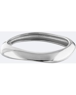 Calvin Klein Sculpted Bangle Bracelet - White