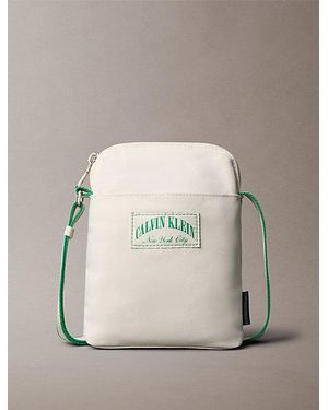Calvin Klein Heritage Crest Logo Reporter Bag - Natural