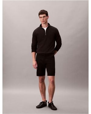Calvin Klein Refined Stretch Tailored Shorts - Black