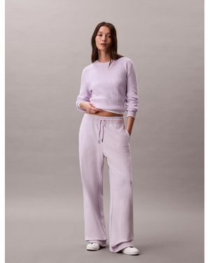Calvin Klein Cotton Terry Monogram Joggers - Pink
