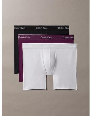 Calvin Klein 3 Pack Boxer Briefs Icon Cotton Stretch - Multicolour