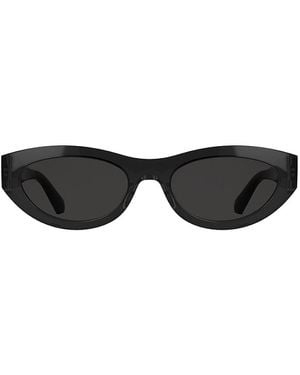 Calvin Klein Oval Sunglasses - Black