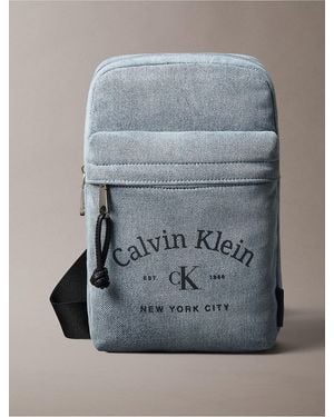 Calvin Klein Arch Logo Sling Bag - Blue
